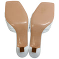 Load image into Gallery viewer, Casadei White Leather Ruched Slides with Crystals