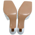 Load image into Gallery viewer, Casadei White Leather Ruched Slides with Crystals