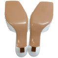 Load image into Gallery viewer, Casadei White Leather Ruched Slides with Crystals