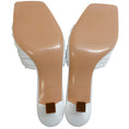Load image into Gallery viewer, Casadei White Leather Ruched Slides with Crystals