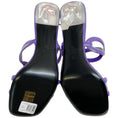 Load image into Gallery viewer, Valentino Purple Patent Leather Chain Open Toe Sandals