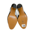 Load image into Gallery viewer, Alexandre Vauthier Black Satin Slingback Pumps with Gold Cap Toe