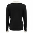 Load image into Gallery viewer, Alice + Olivia Black Combo Porla Collared Sweater
