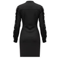Load image into Gallery viewer, Akris Punto Black Ruffle Sleeve Zip Front Silk Mini Dress