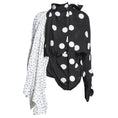 Load image into Gallery viewer, Balenciaga Black / White Multi Floral Polka Dot Printed Silk Blouse
