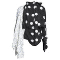 Load image into Gallery viewer, Balenciaga Black / White Multi Floral Polka Dot Printed Silk Blouse