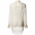 Load image into Gallery viewer, Brunello Cucinelli Ivory Sheer Silk Chiffon Long Sleeved Dress
