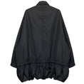Load image into Gallery viewer, BY. Bonnie Young Black Ruffled Oversized Zip Front Nylon Coat