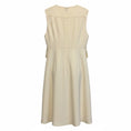 Load image into Gallery viewer, Chloe Ecru Vert Ruffled Sleeveless Silk Dress