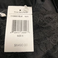 Load image into Gallery viewer, Oscar de la Renta Black Lace and Velvet Ribbon Skirt Cocktail Dress