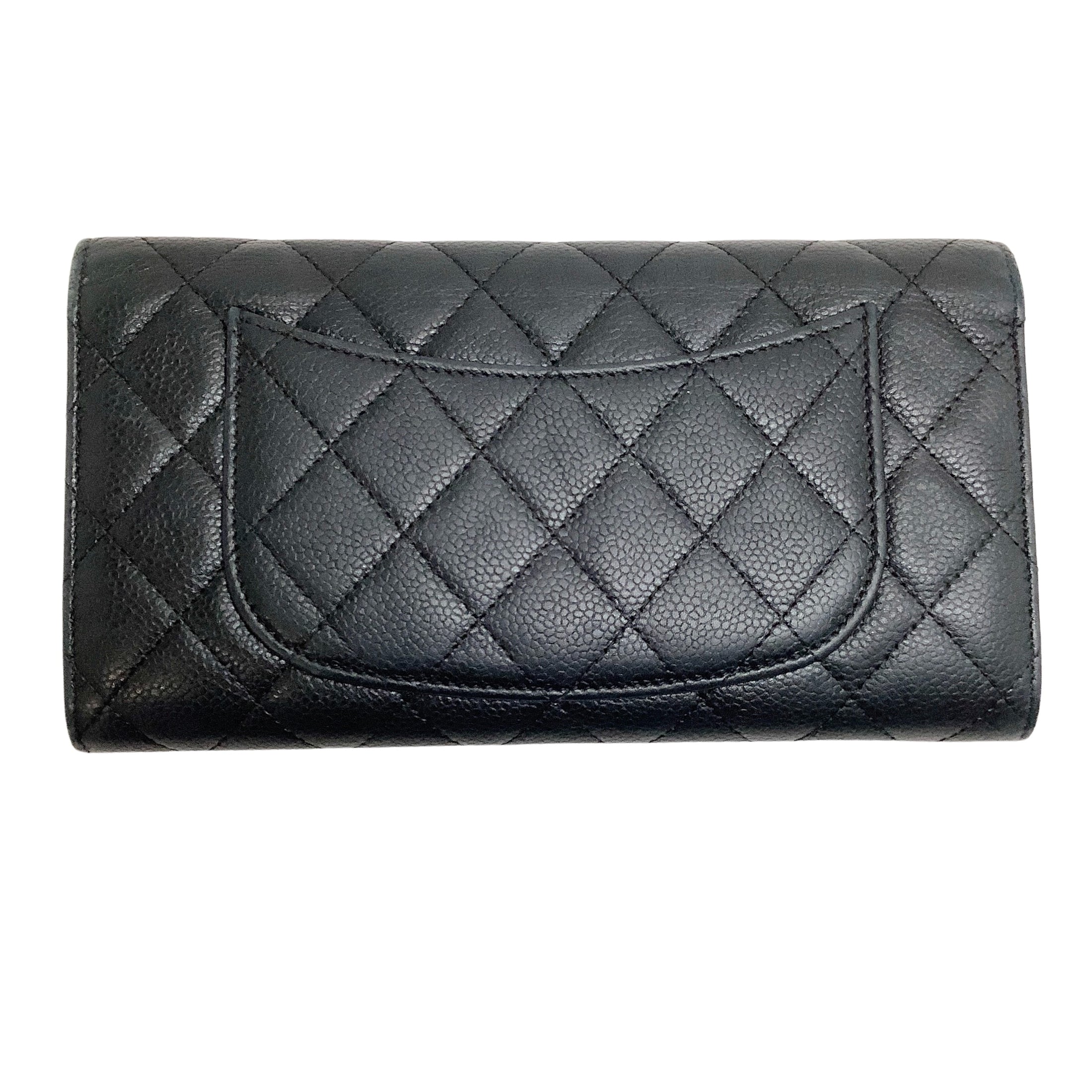 Chanel 2012 Black Caviar XL Wallet with Removeable Insert