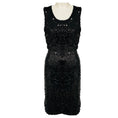 Load image into Gallery viewer, Dolce & Gabbana Black Sequined Sleeveless Cocktail Dress