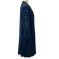 Load image into Gallery viewer, Tory Burch Navy Blue Mohair Sequined Knitted Coat