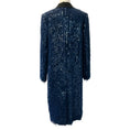 Load image into Gallery viewer, Tory Burch Navy Blue Mohair Sequined Knitted Coat