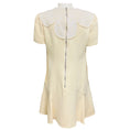 Load image into Gallery viewer, Louis Vuitton Ivory / White Sequined Short Sleeved Wool and Silk Crepe Dress