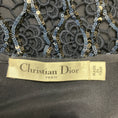 Load image into Gallery viewer, Christian Dior Navy Blue Sequined Short Sleeved Floral Lace Cocktail Dress