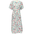 Load image into Gallery viewer, Marni White / Aqua Cotton Painterly Floral Dress