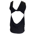 Load image into Gallery viewer, Rick Owens Black Skorpio Draped Open-Back Crepe Tank