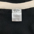 Load image into Gallery viewer, Chanel Black Cashmere Open Cardigan Sweater with Pearls
