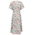 Load image into Gallery viewer, Marni White / Aqua Cotton Painterly Floral Dress