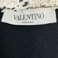 Load image into Gallery viewer, Valentino Black / White Lace Trimmed Long Sleeved Knit Midi Dress