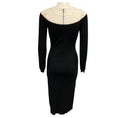 Load image into Gallery viewer, Valentino Black / White Lace Trimmed Long Sleeved Knit Midi Dress