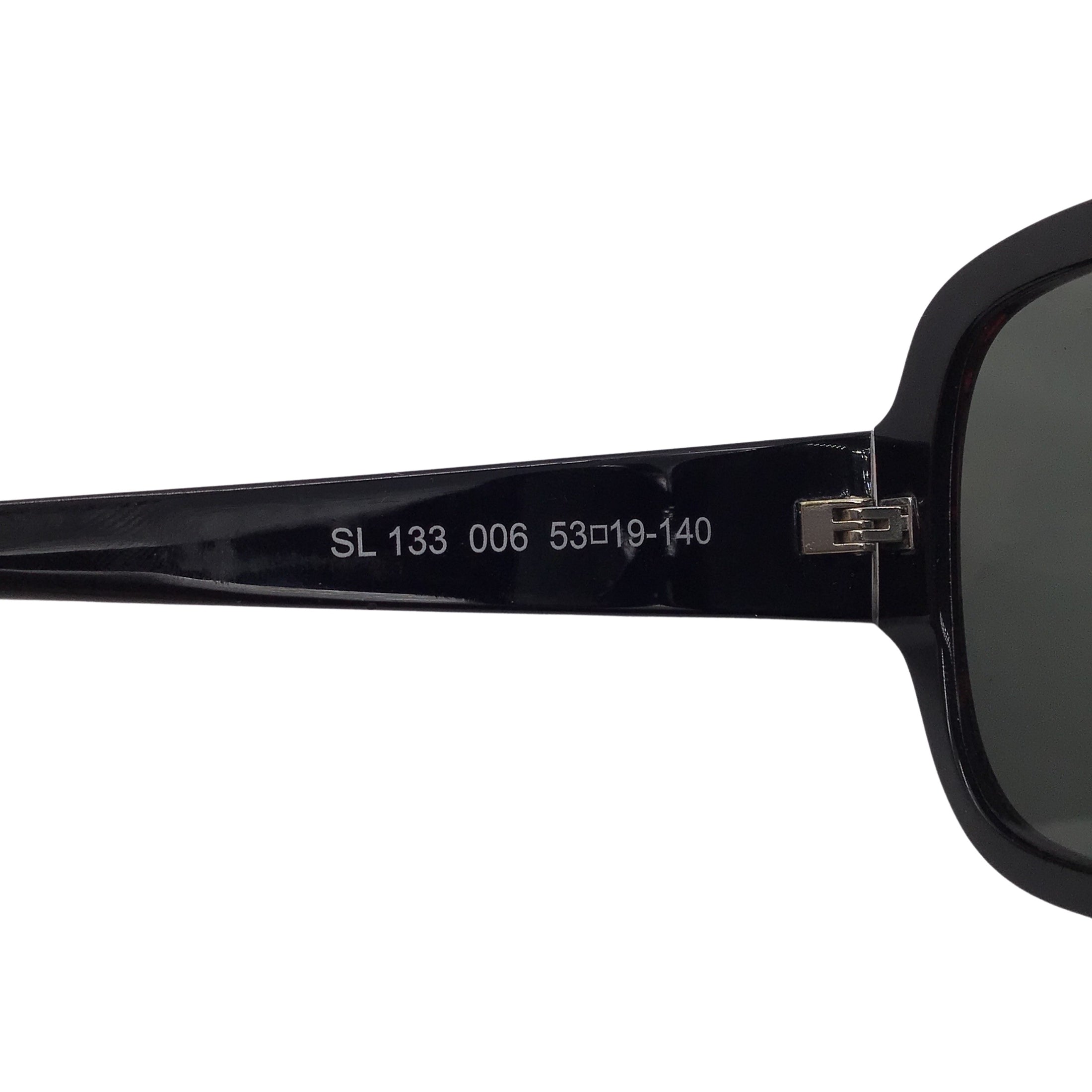 Saint Laurent Black / Red Heart Pattern Plastic Frame Sunglasses