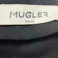 Load image into Gallery viewer, Mugler Black Stretch Knit Bodycon Midi Dress with Silver Trim