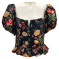 Load image into Gallery viewer, Markarian Black Multi Floral Jacquard Top