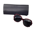 Load image into Gallery viewer, Saint Laurent Black / Red Heart Pattern Plastic Frame Sunglasses
