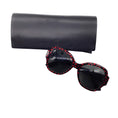 Load image into Gallery viewer, Saint Laurent Black / Red Heart Pattern Plastic Frame Sunglasses