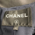 Load image into Gallery viewer, Chanel Navy / Black Chiffon Detail Tweed Jacket