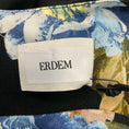 Load image into Gallery viewer, Erdem Black / Blue Multi Ottavia Ruffled Floral-Print Ponte Midi Dress