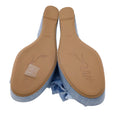 Load image into Gallery viewer, Rene Caovilla Blue Embellished Denim Ankle Wrap Platform Sandals
