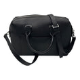 Load image into Gallery viewer, MCM Black Pebbled Leather Double Top Handle Shoulder Bag with Silver Hardware