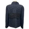 Load image into Gallery viewer, Chanel Navy / Black Chiffon Detail Tweed Jacket