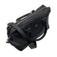 Load image into Gallery viewer, MCM Black Pebbled Leather Double Top Handle Shoulder Bag with Silver Hardware