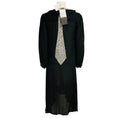 Load image into Gallery viewer, Junya Watanabe Black / Grey Tweed and Sheer Chiffon Midi Dress