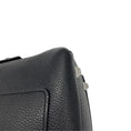 Load image into Gallery viewer, MCM Black Pebbled Leather Double Top Handle Shoulder Bag with Silver Hardware