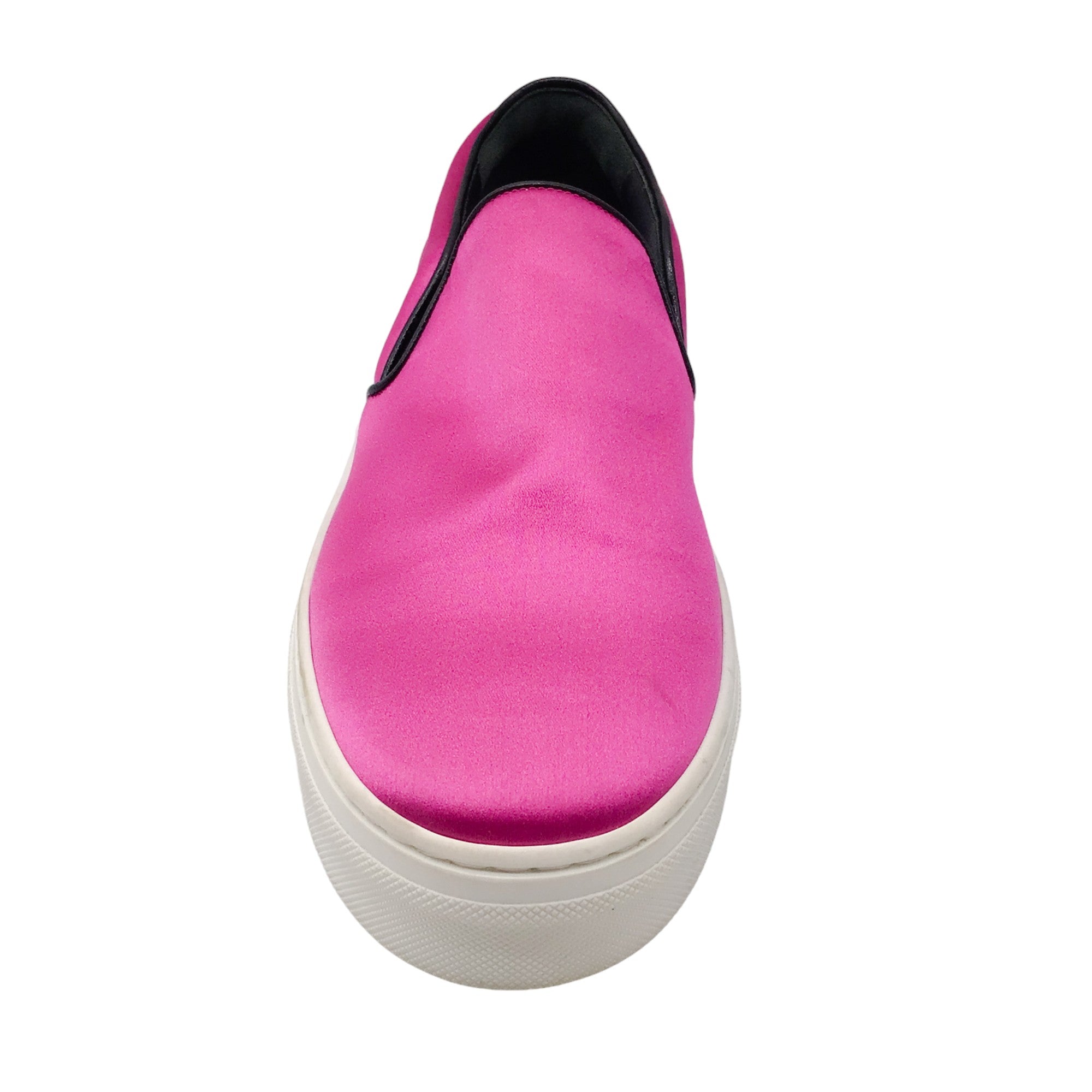Celine Hot Pink Satin Slip-On Sneakers