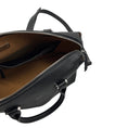 Load image into Gallery viewer, MCM Black Pebbled Leather Double Top Handle Shoulder Bag with Silver Hardware