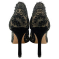 Load image into Gallery viewer, Christian Dior Black Capture Illusion Roses Lace Pumps