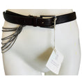 Load image into Gallery viewer, Brunello Cucinelli Brown / Silver Multi Chain Embellished Leather Belt