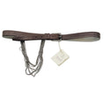 Load image into Gallery viewer, Brunello Cucinelli Brown / Silver Multi Chain Embellished Leather Belt