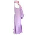 Load image into Gallery viewer, Aalto Lilac Pleated Scarf Neck Sleeveless Cotton Midi Dress