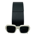 Load image into Gallery viewer, Prada Polished White / Grey Lens Square Acetate Frame Sunglasses