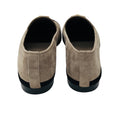 Load image into Gallery viewer, Chanel Taupe / Black / Gold CC Logo Cap Toe Suede Loafer Flats