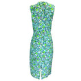 Load image into Gallery viewer, Michael Kors Collection Blue / White / Green Floral Printed Sleeveless Midi Dress
