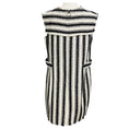 Load image into Gallery viewer, Akris Punto Black / Ivory Button Embellished Striped Tweed Dress