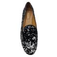 Load image into Gallery viewer, Aquazzura Silver Metallic Sequined Loafer Flats